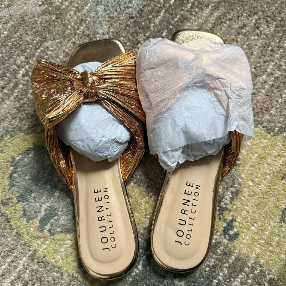 Journee Collection Serlina Slide Sandal Rose Gold